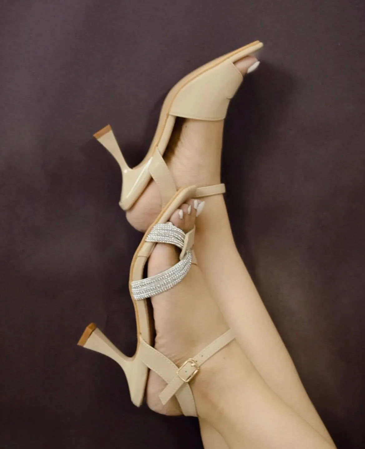 Urbantoes Nector Pencil Heels Beige