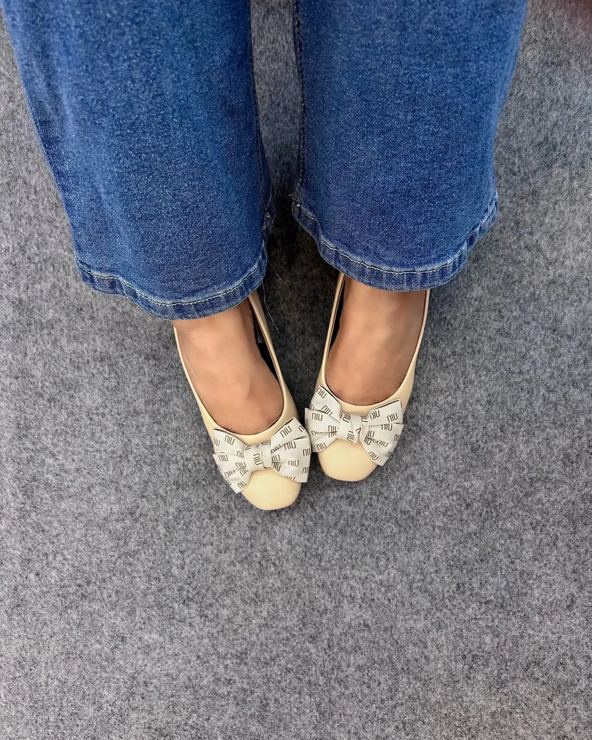 Grace Beige Wedges with Bow