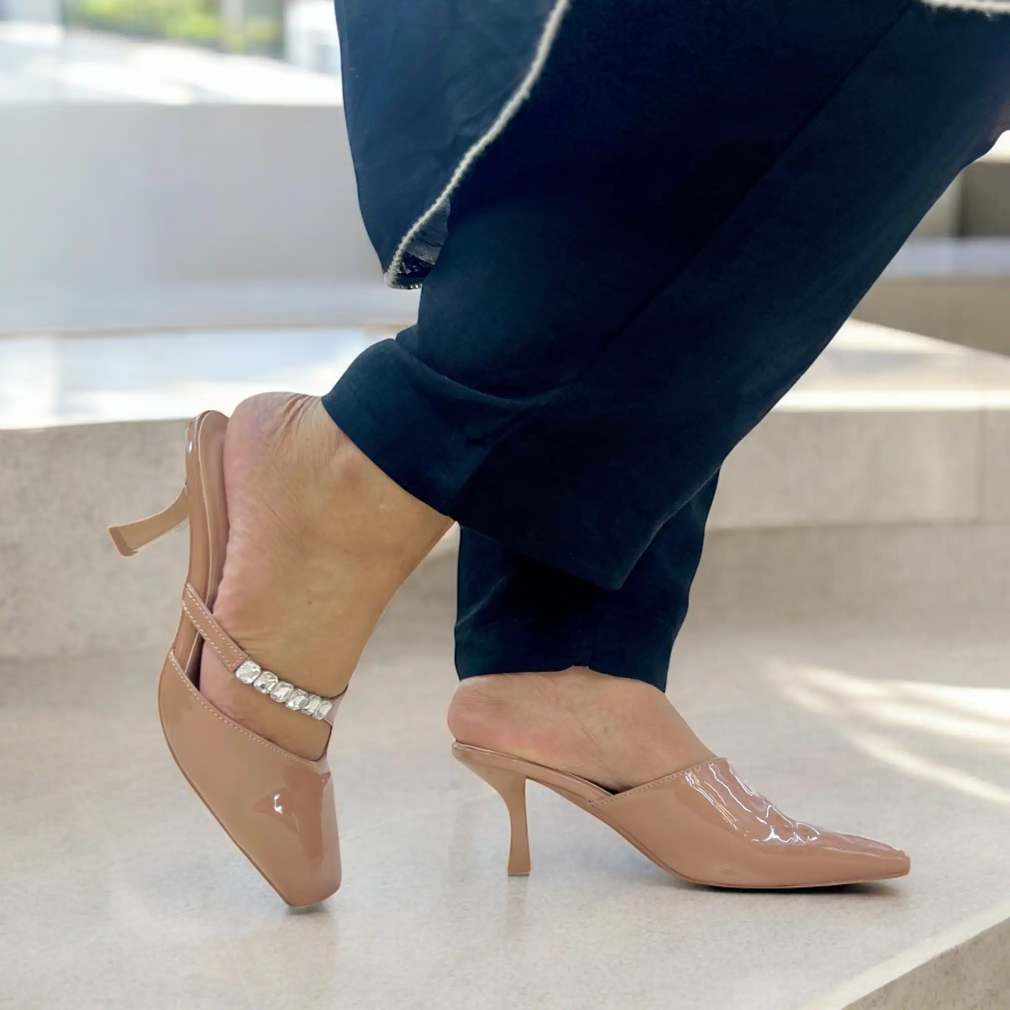 Luxe Pencil Heel Mules - Image 3
