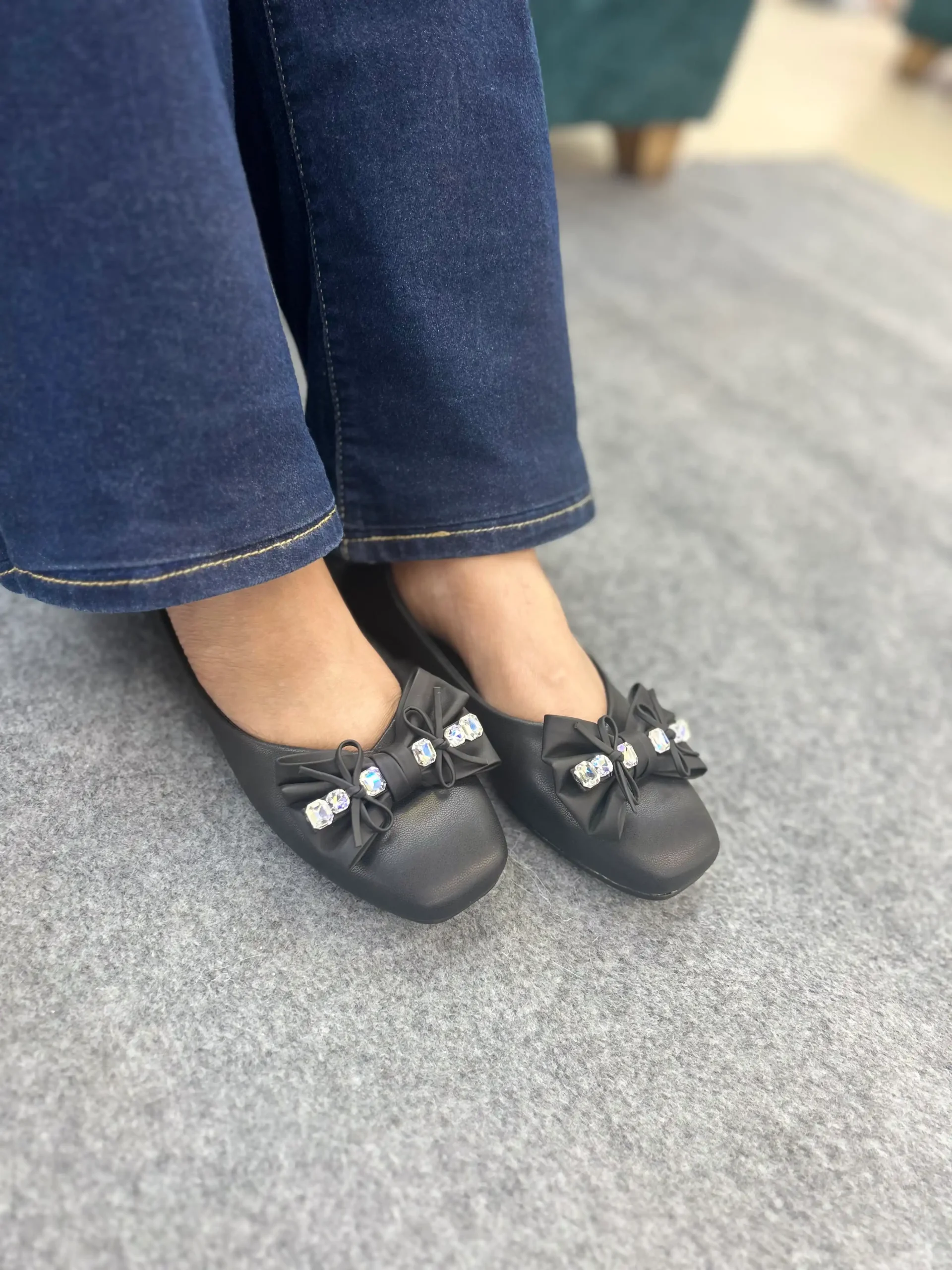 Glam Bow Ballerina Black
