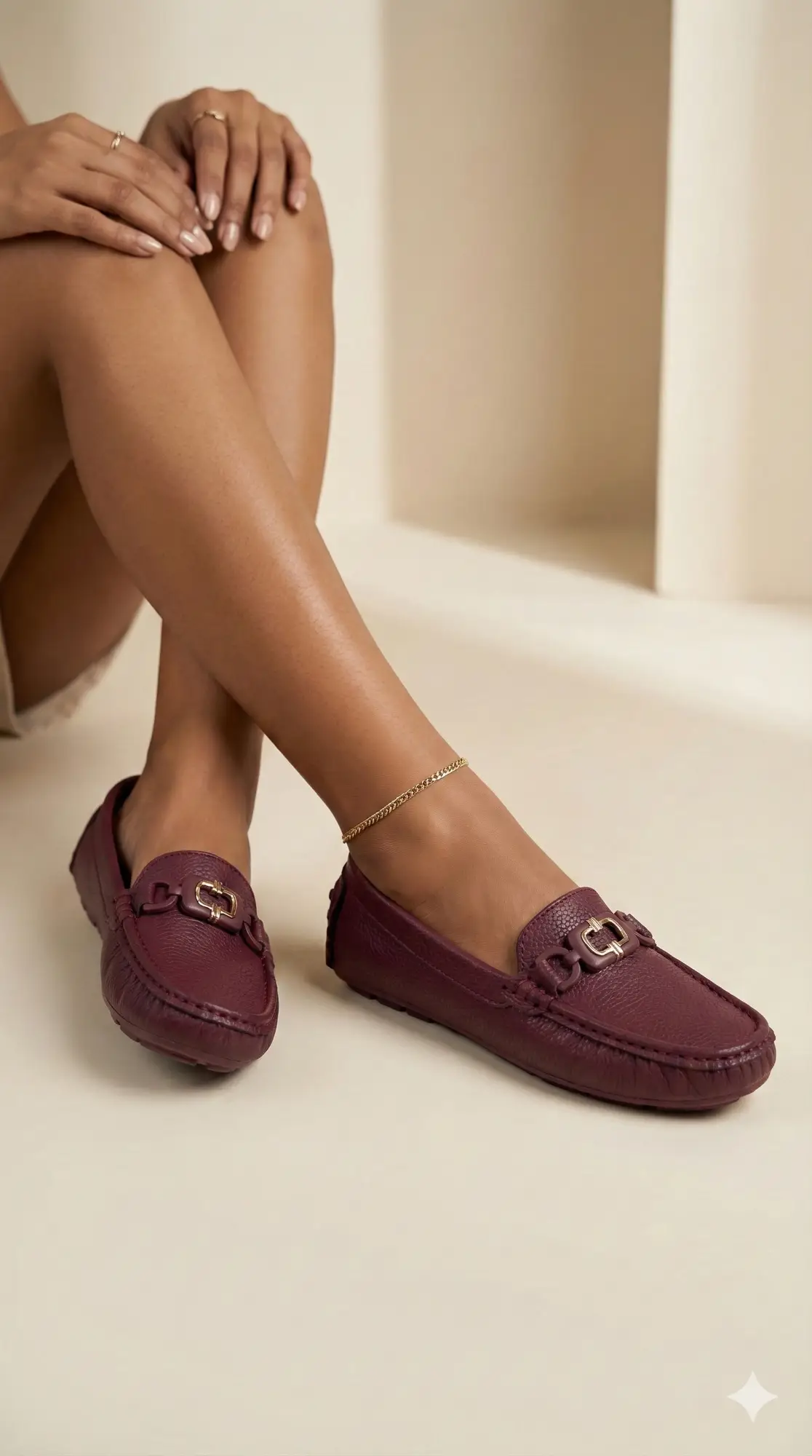maroon loafers for women
