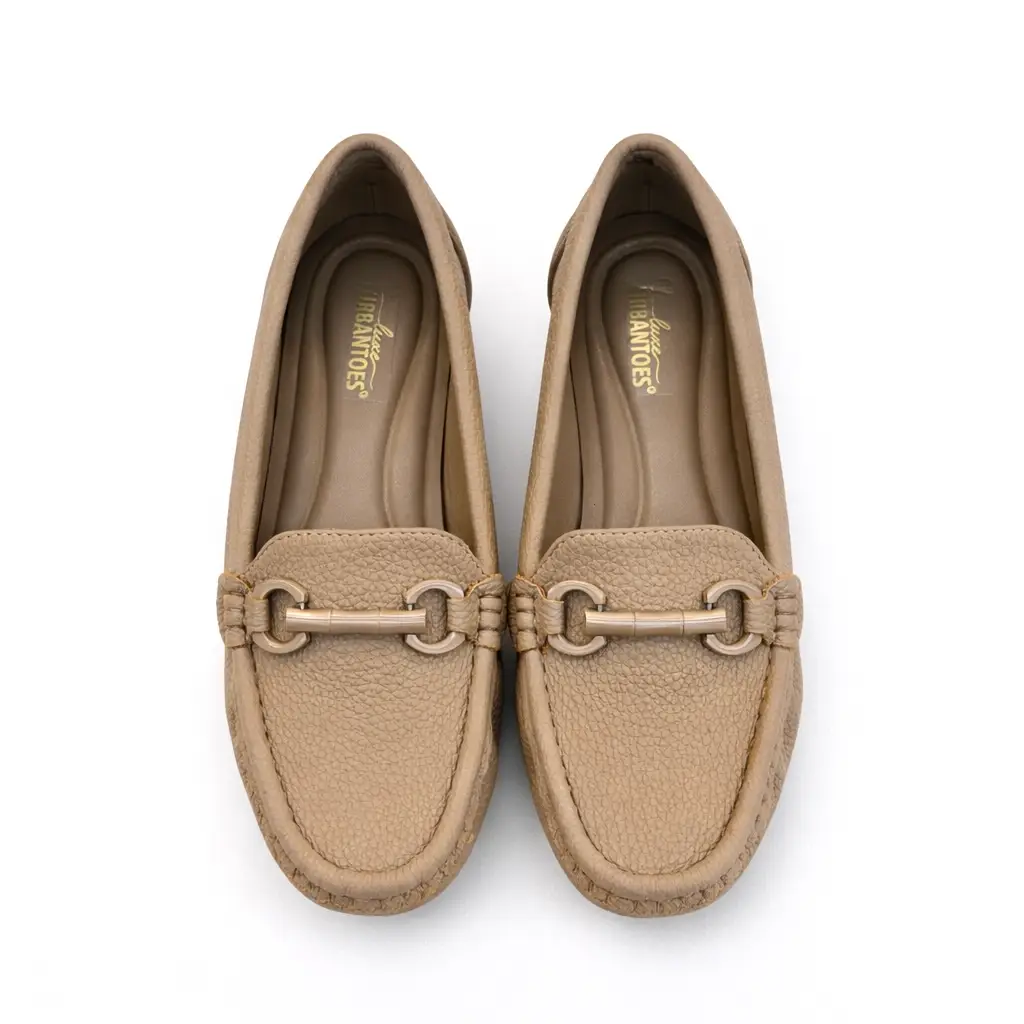 Urbantoes Women Comfortable Tan Wedge loafers - Image 2