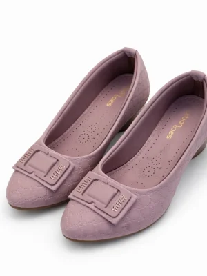 womens pink formal low heel shoes