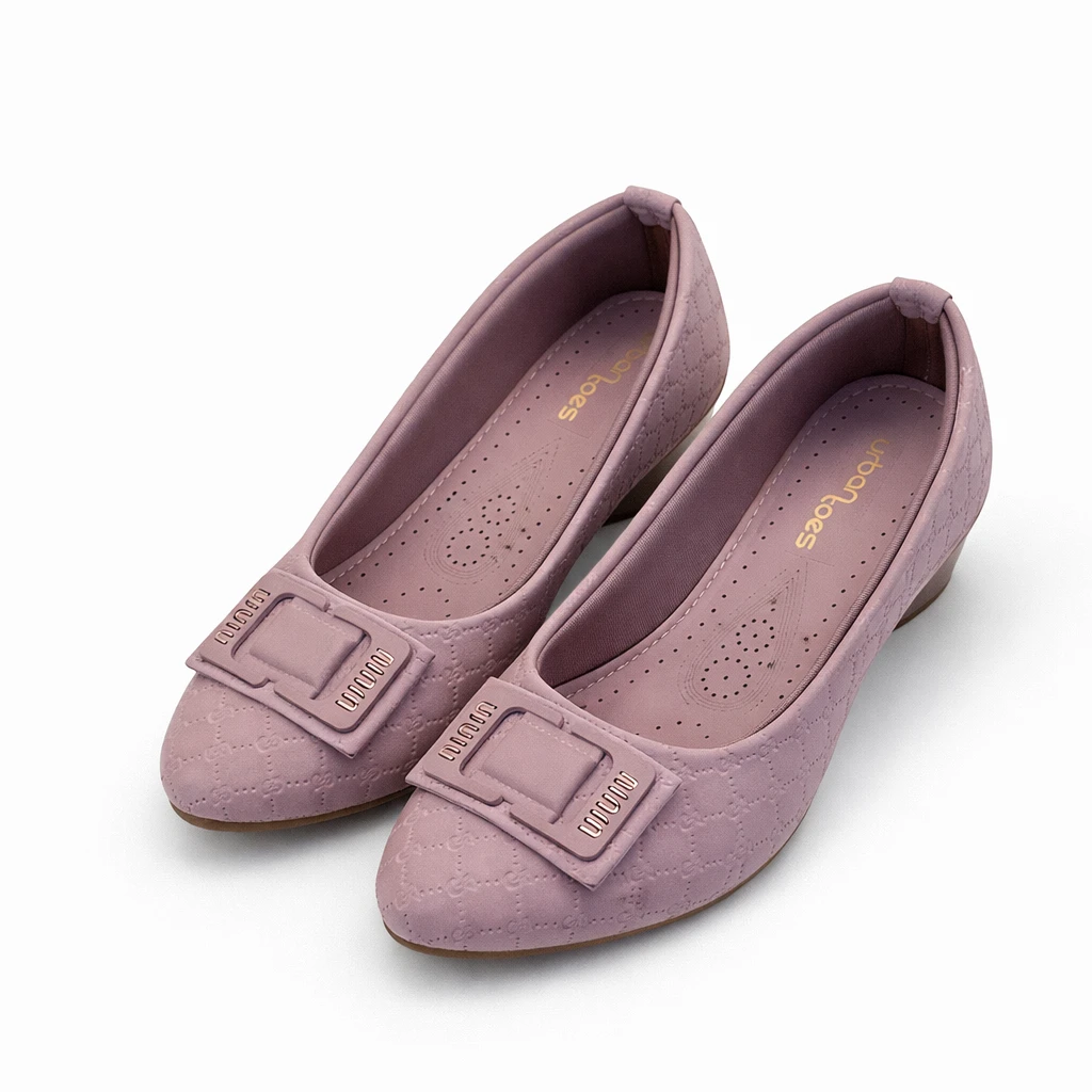 womens pink formal low heel shoes
