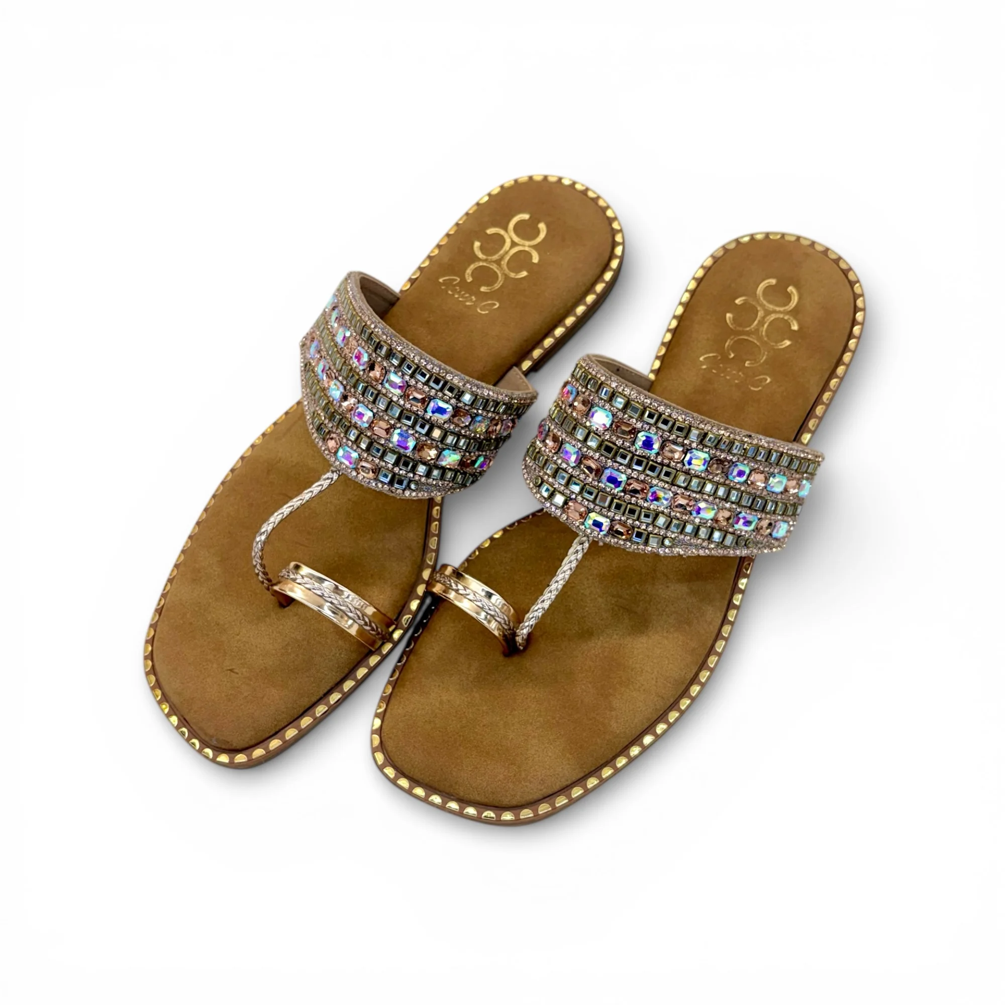 Women Pastel Stone Work Flats
