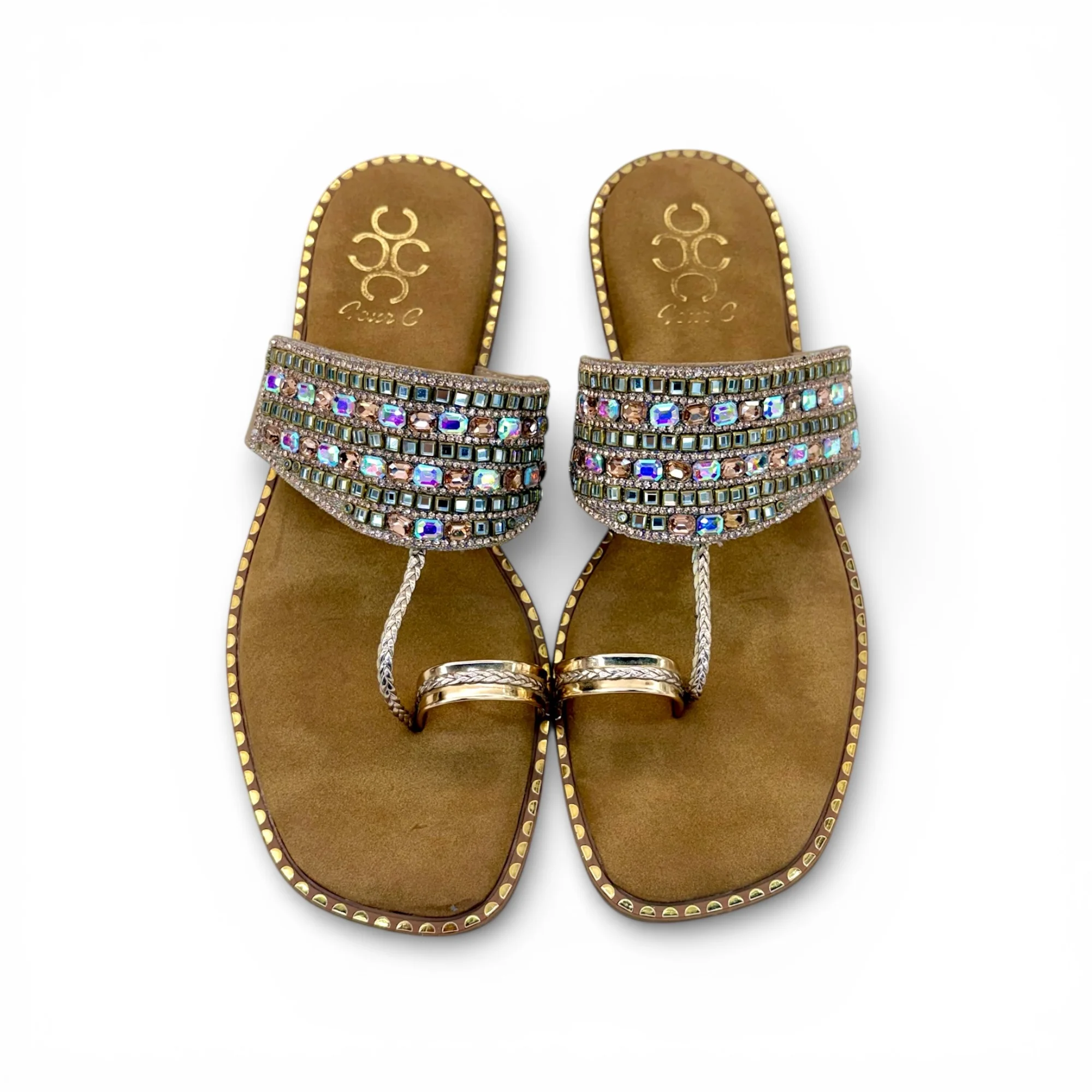 Women Pastel Stone Work Flats