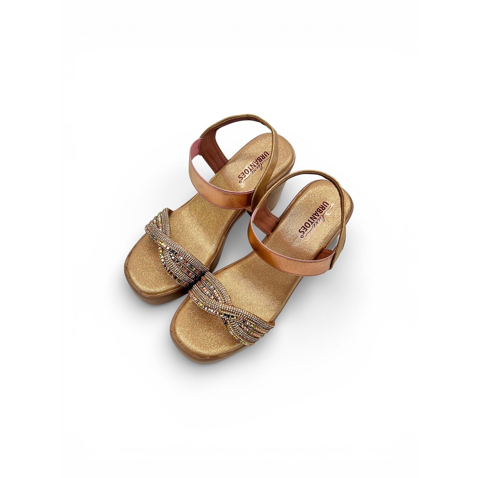 rose gold platform heels for women
