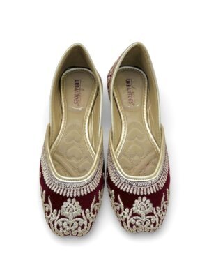 Maroon Punjabi Jutti for women