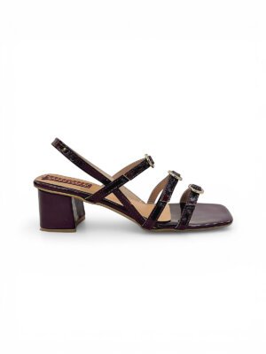 cherry block heel sandals