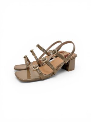 tan block heel sandals