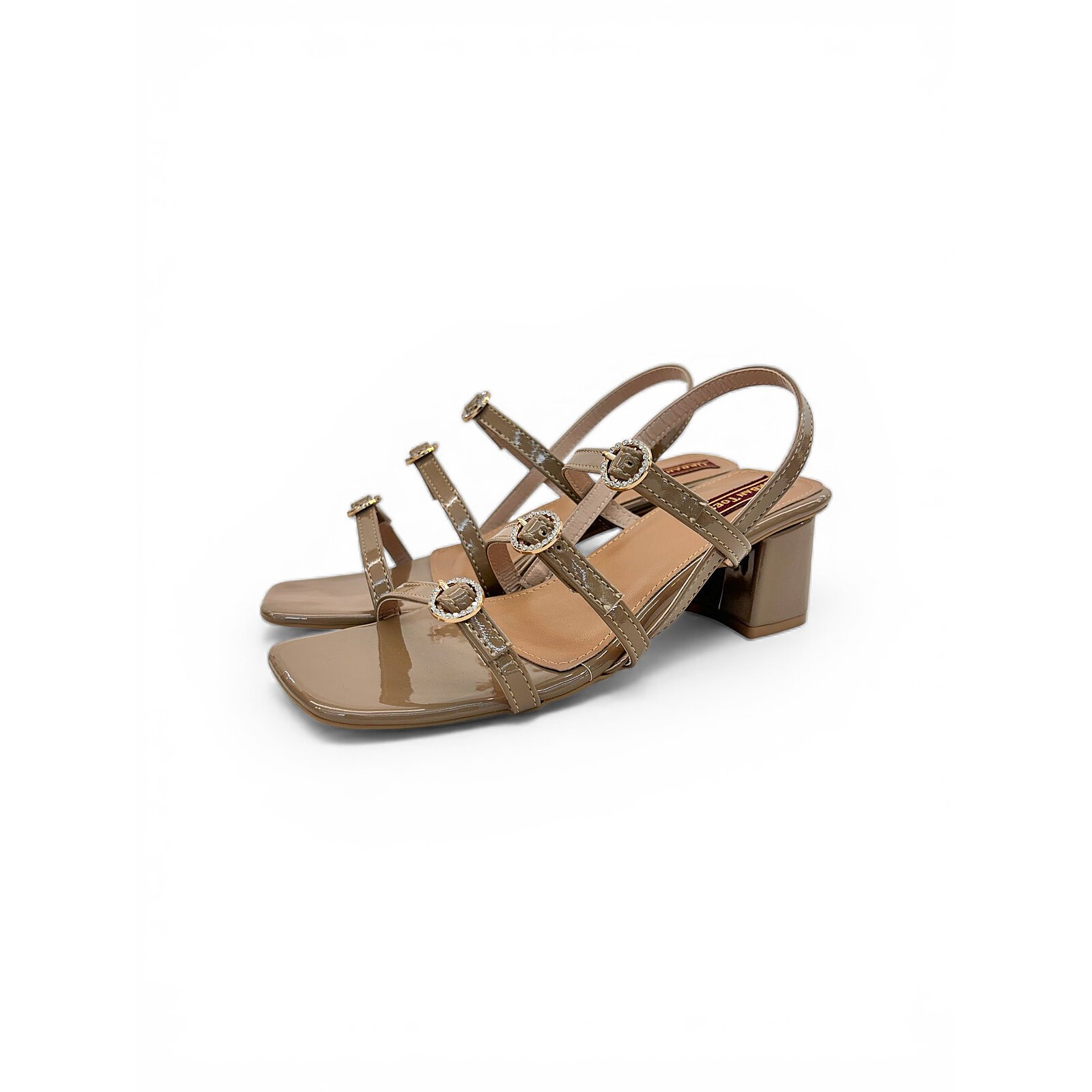 tan block heel sandals
