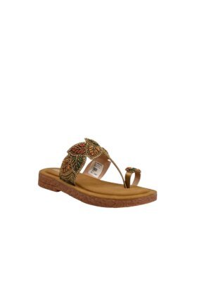 ethnic beaded toe ring flat sandals women