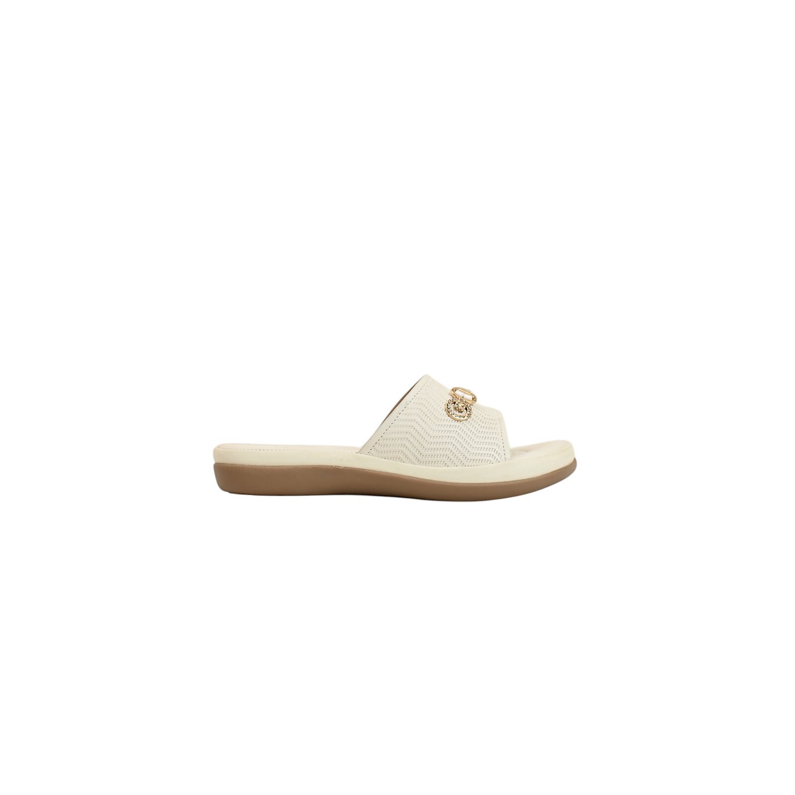 White Comfort Flat Slide for Women – Cushioned Daily Wear Flats - Image 2