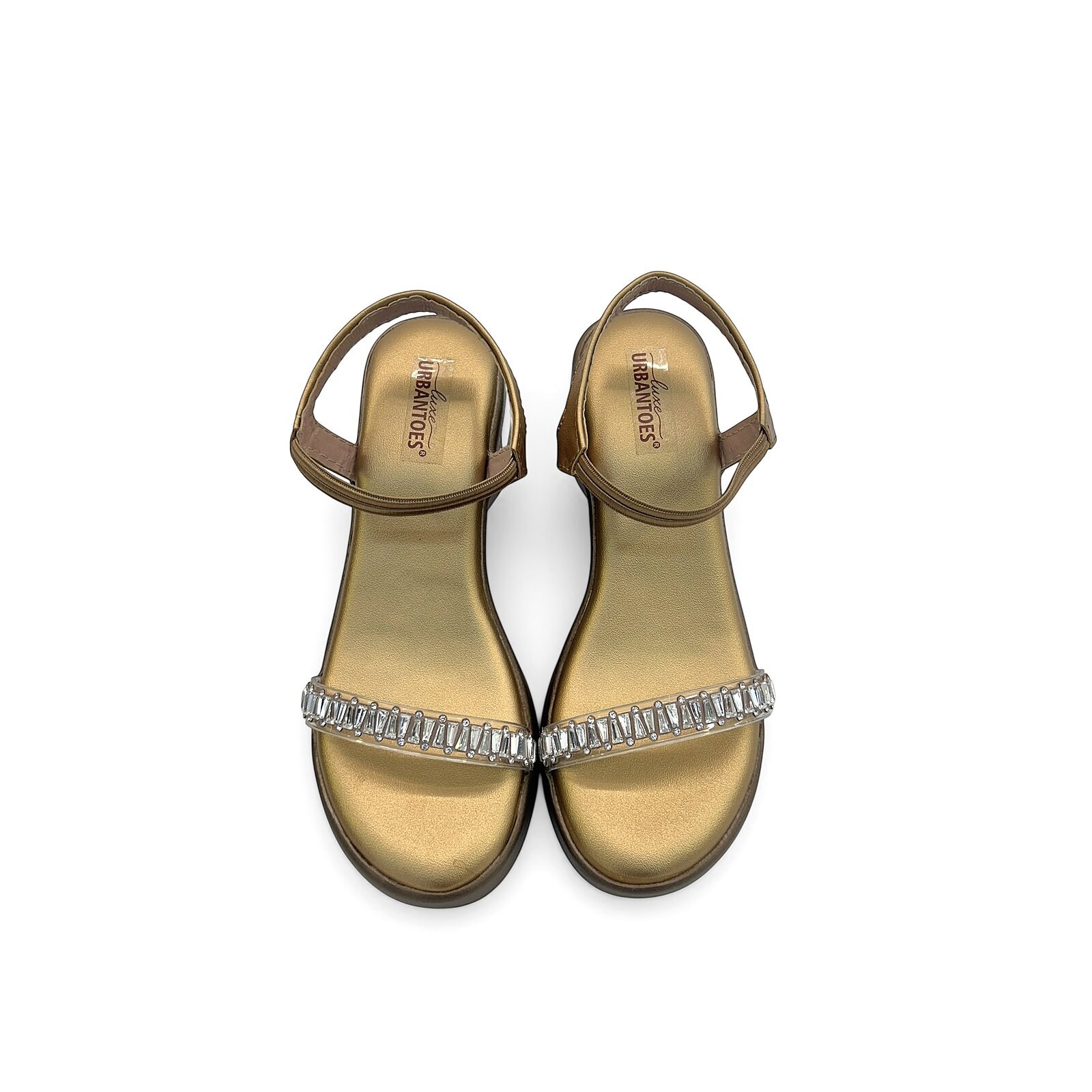 Copper Embellished Wedge Sandals for Women – Festive Platform Heels - Image 2