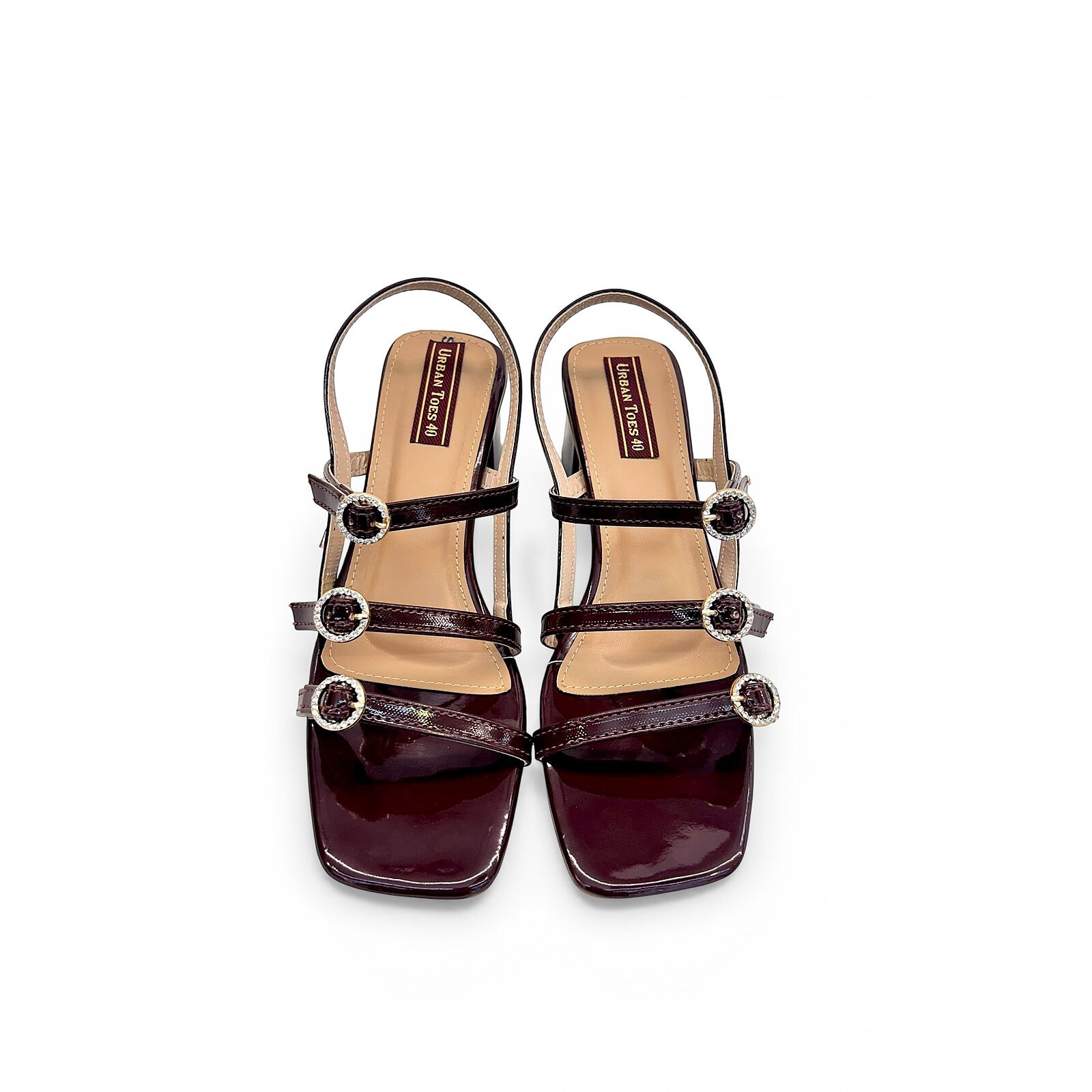 Cherry Block Heel Sandals for Women – Elegant Strappy Mid Heel - Image 2