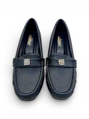 black wedge loafers for women