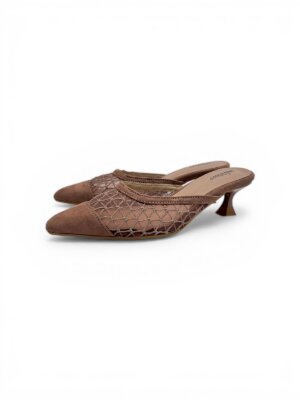 nude mesh kitten heels for women