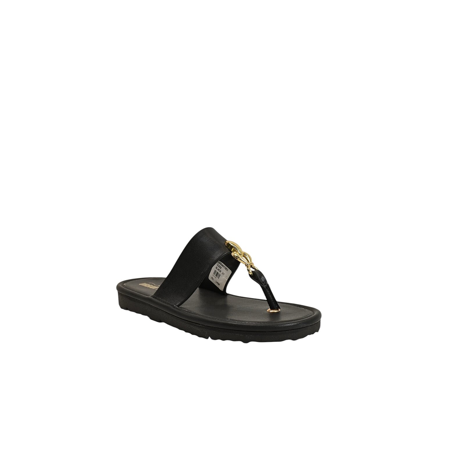 Black Buckle Flat Slippers Women – Vegan Leather Daily Wear - Image 2