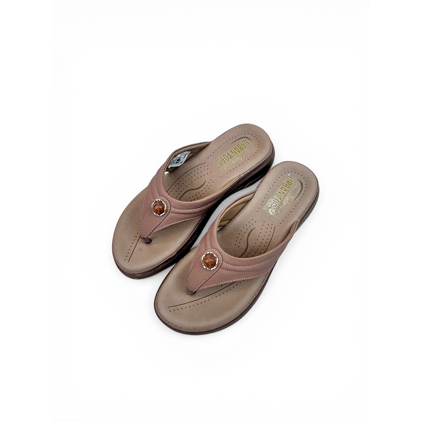 Brown Cushioned Toe-Post Comfort Sandals for Women – Urbantoes - Image 3
