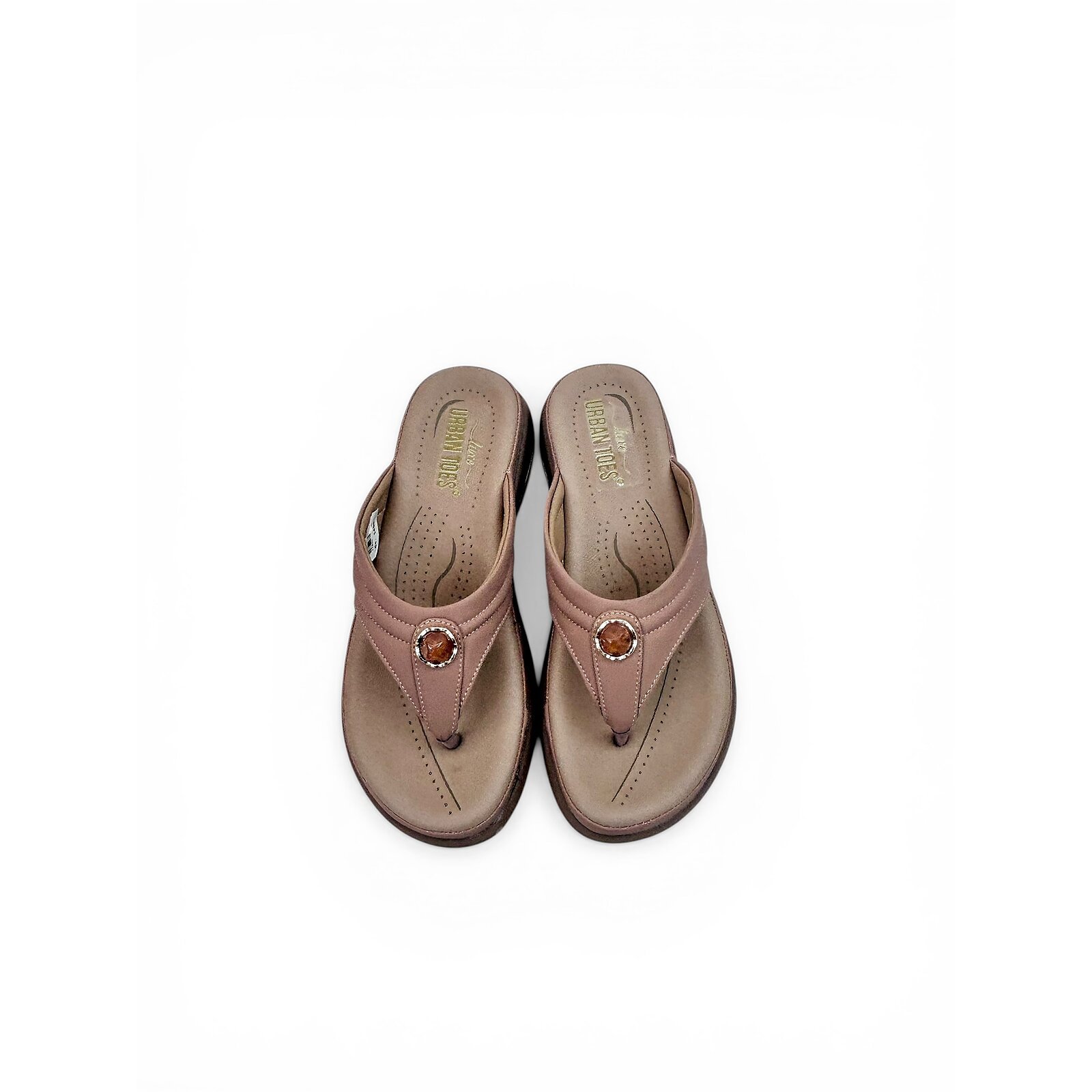 Brown Cushioned Toe-Post Comfort Sandals for Women – Urbantoes - Image 2