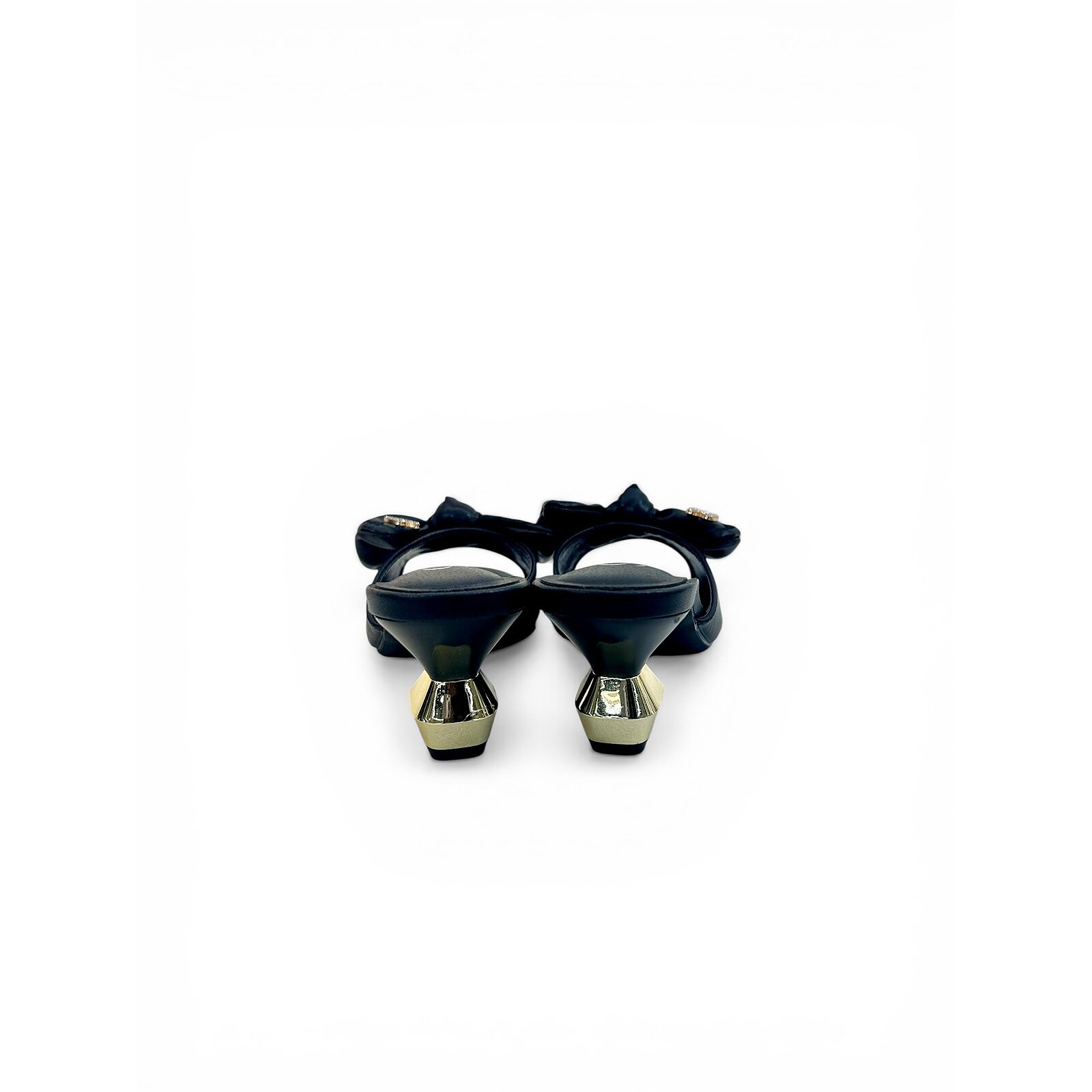 Black Bow Detail Slip-On Statement Heels for Women – Urbantoes India - Image 5