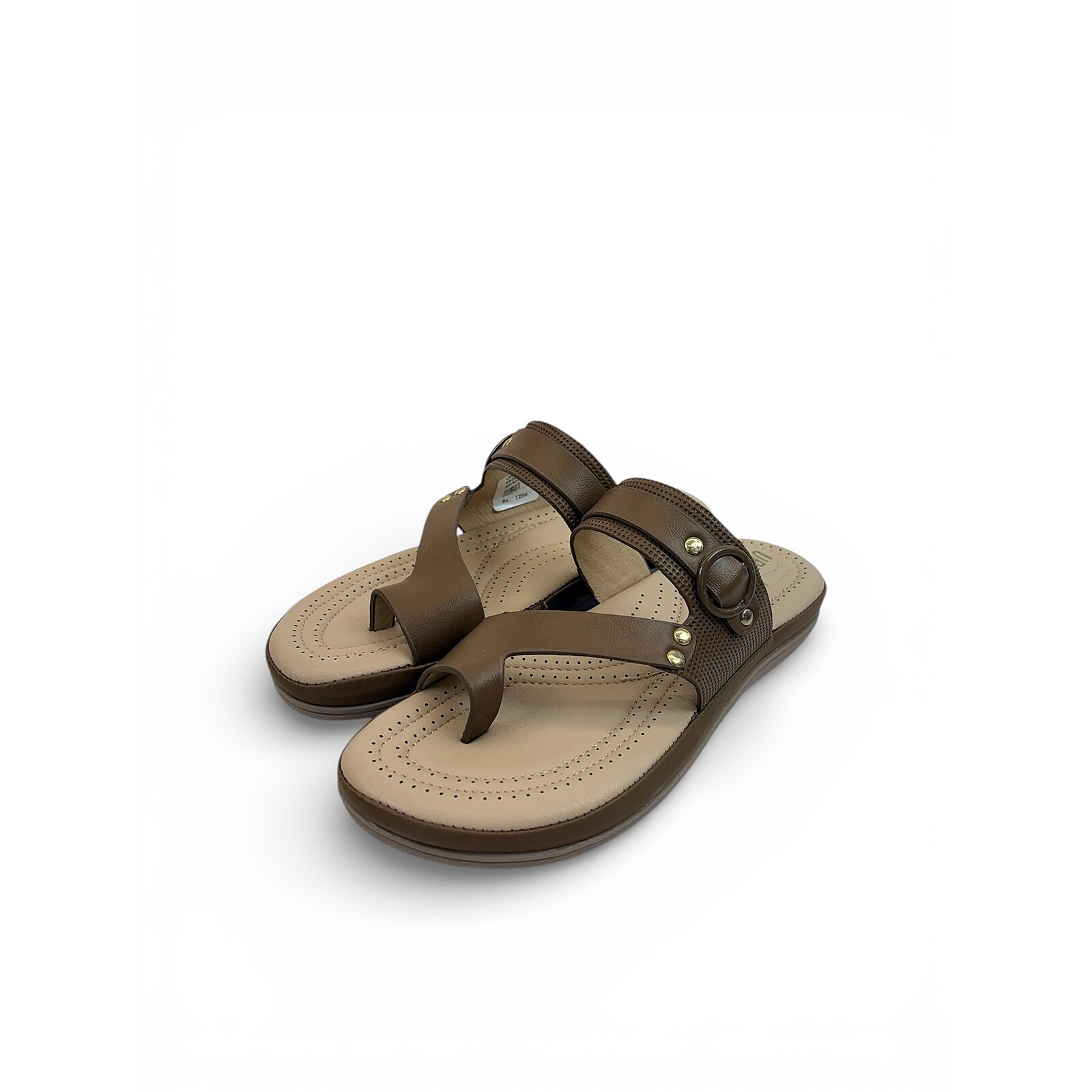 brown Comfort Toe-Post Sandals