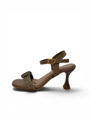 taupe party wear heels for women