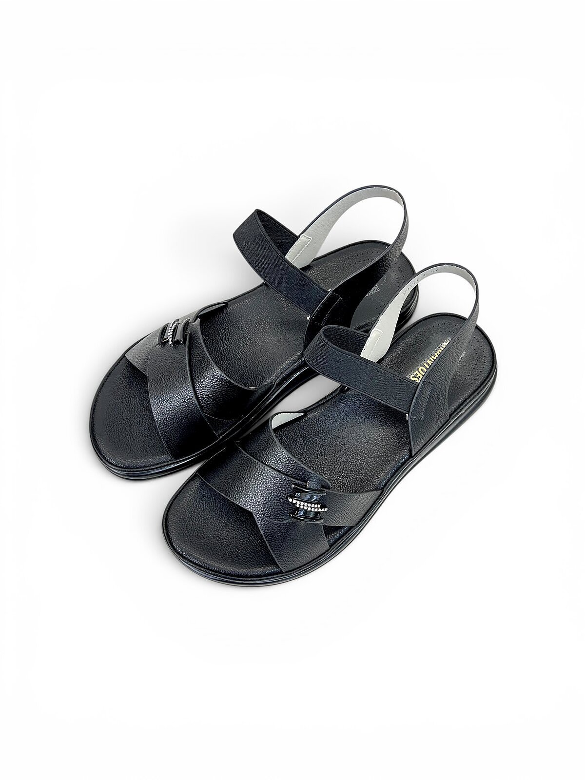 Black Comfort Sandals for Women Daily Wear | UrbanToes - Image 4