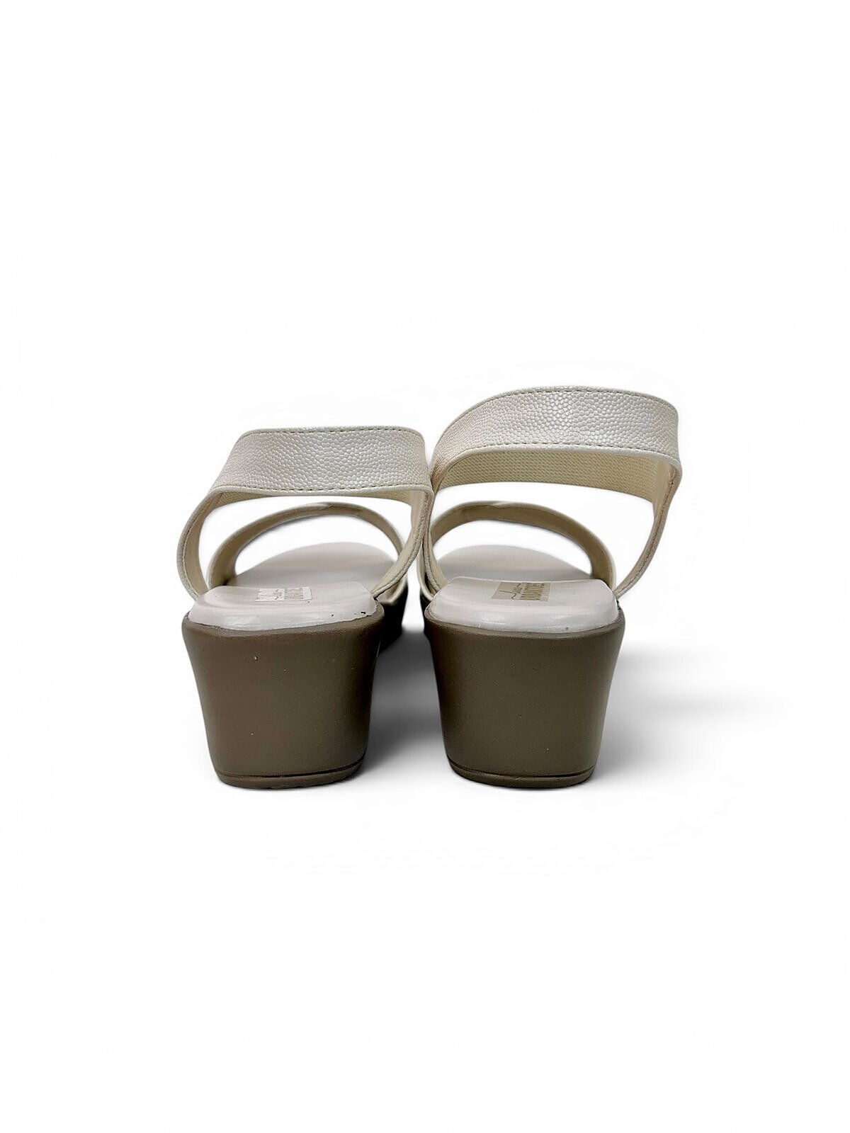 Cream Comfort Wedge Sandals for Women with Elastic Ankle Strap | UrbanToes - Image 5