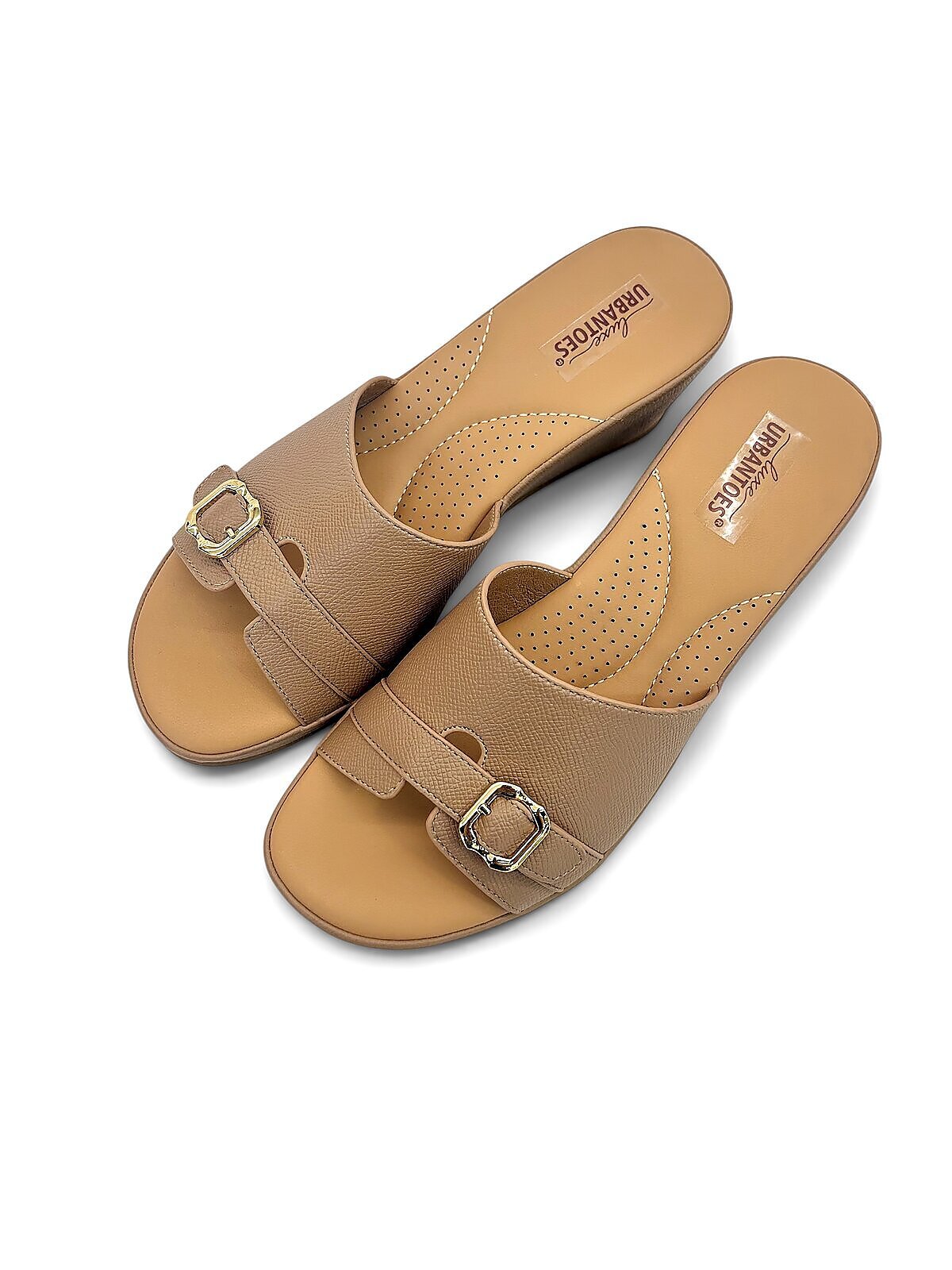 Brown Wedge Sandals for Women Daily Wear | UrbanToes - Image 3