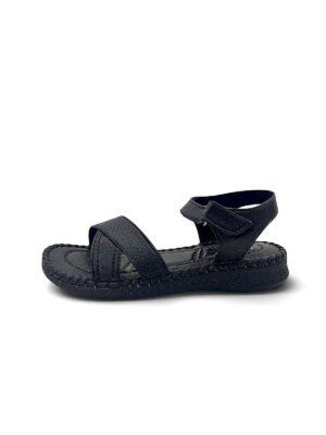 Black comfort sandals for women
