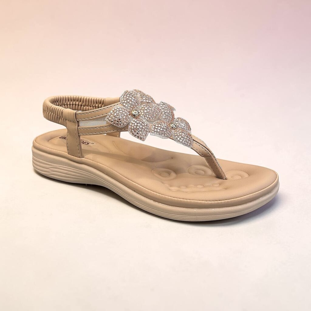 Pink Comfort Sandals Women Floral Backstrap-Urbantoes