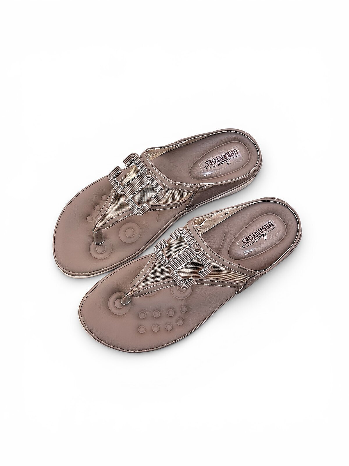 Brown Platform Toe-Post Sandals for Women - Image 3