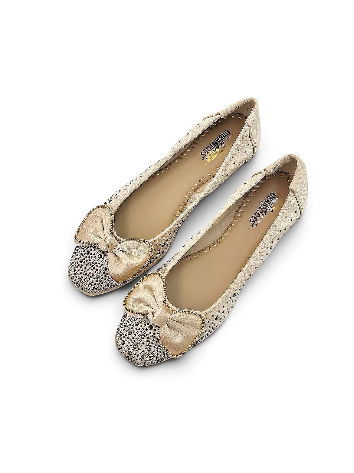 Beige Ballerina Flats for Women - Image 4