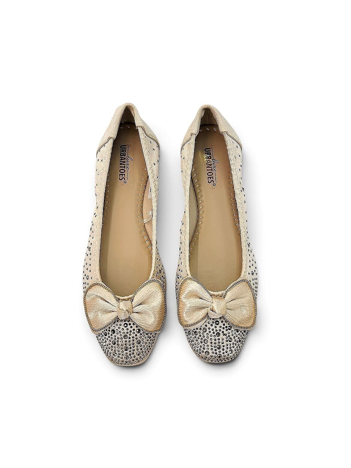 Beige Ballerina Flats for Women - Image 5