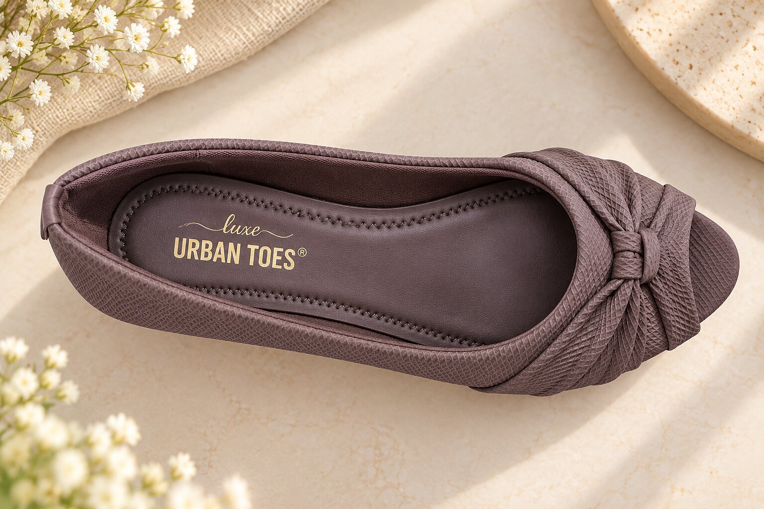 Women Brown Peep-Toe Wedge Heels with Bow Detail - Image 4